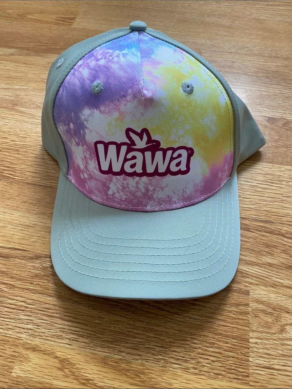 Wawa Tie-Dye Logo Trucker Hat - Pastel Yellow Pink Purple